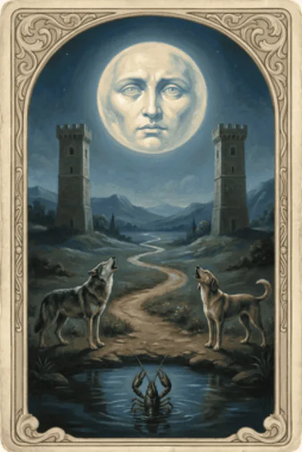 韋特塔羅月亮 The Moon